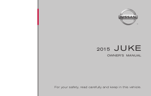 2015 Nissan JUKE Owner Manual